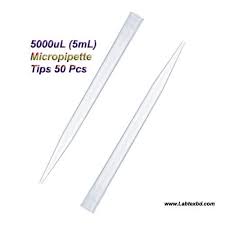 Micropipette Tips 5mL Long Mouth 5000uL 50pcs Tips